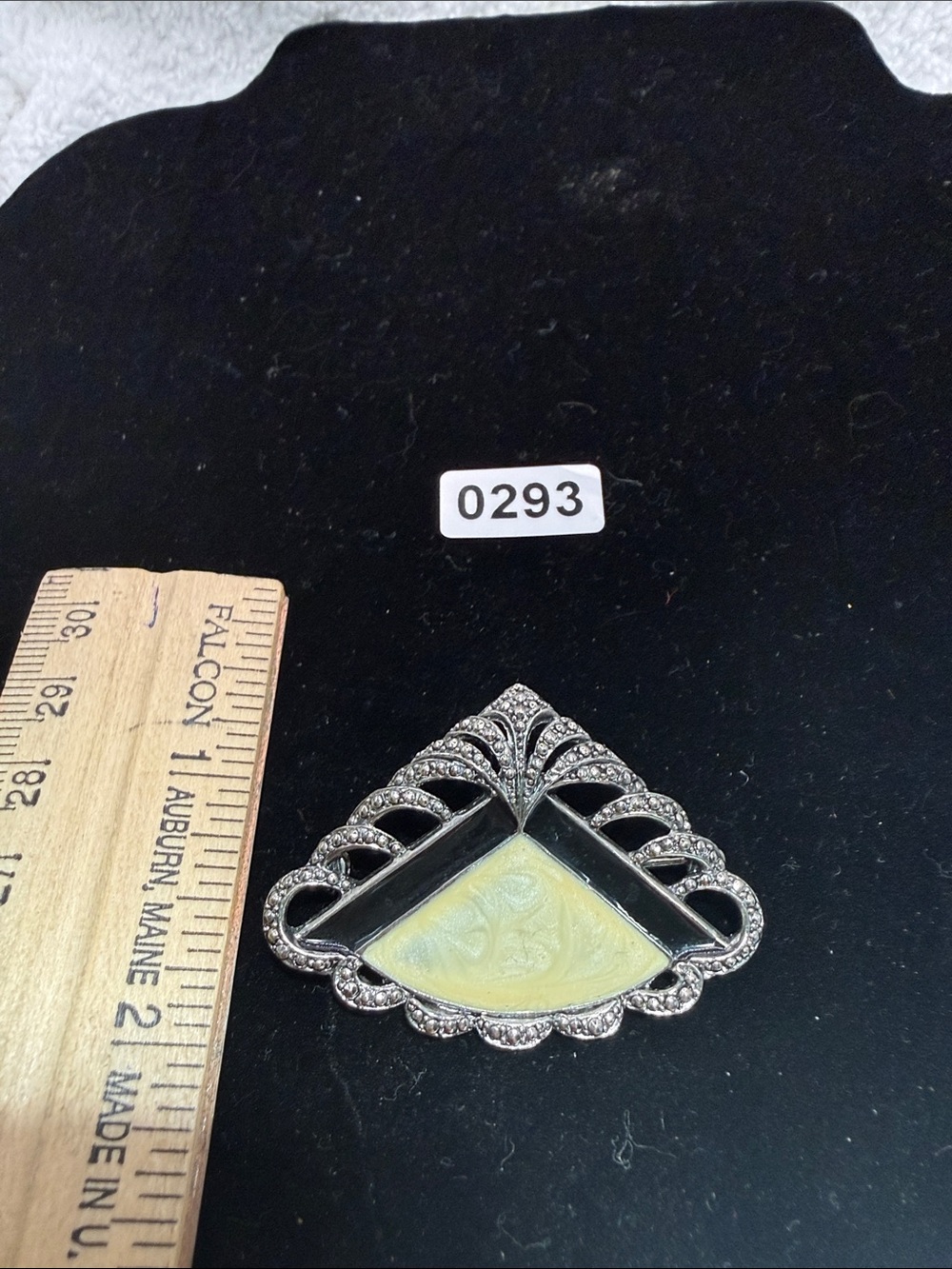 Avon Silver-Tone Marcasite Art Deco